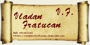 Vladan Fratucan vizit kartica